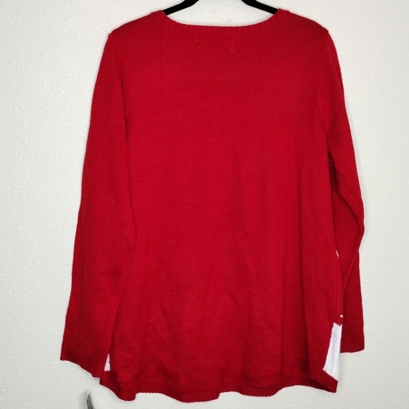 Karen Scott Plus Size Singing Santa Embellished Red Christmas Sweater Size 0X - Picture 3 of 8